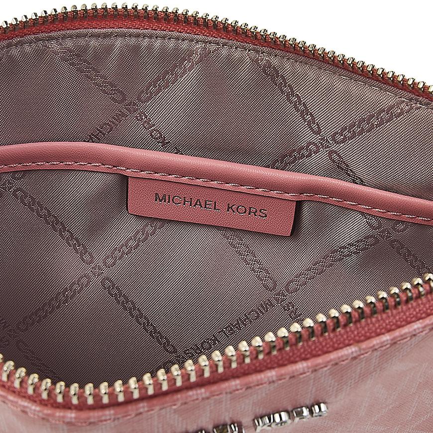 Michael Kors Women’s Logo Clutch Bag Pink Canvas