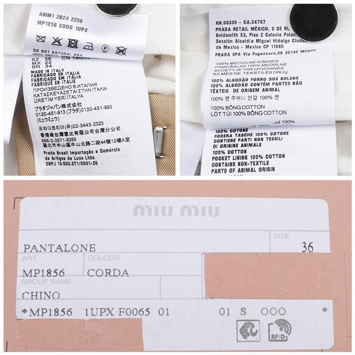 Miu Miu Chino Bermuda Shorts MP1856 1UPX F0065