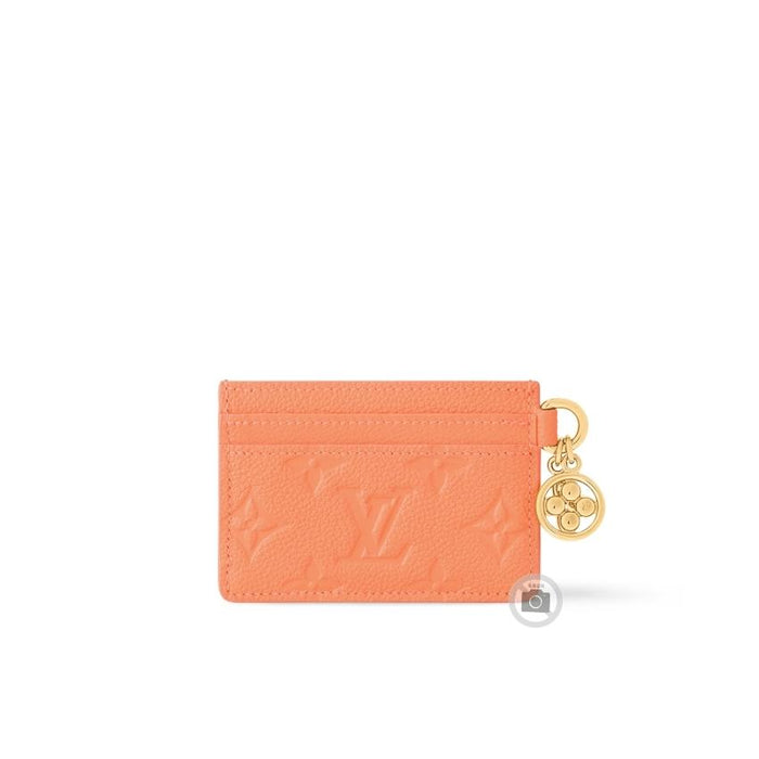 Louis Vuitton Black LV Charm Card Holder Unisex Card Wallet