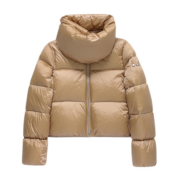ADD Logo Goose Down Scarf Short Puffer Jacket for Women 8AW333 7024