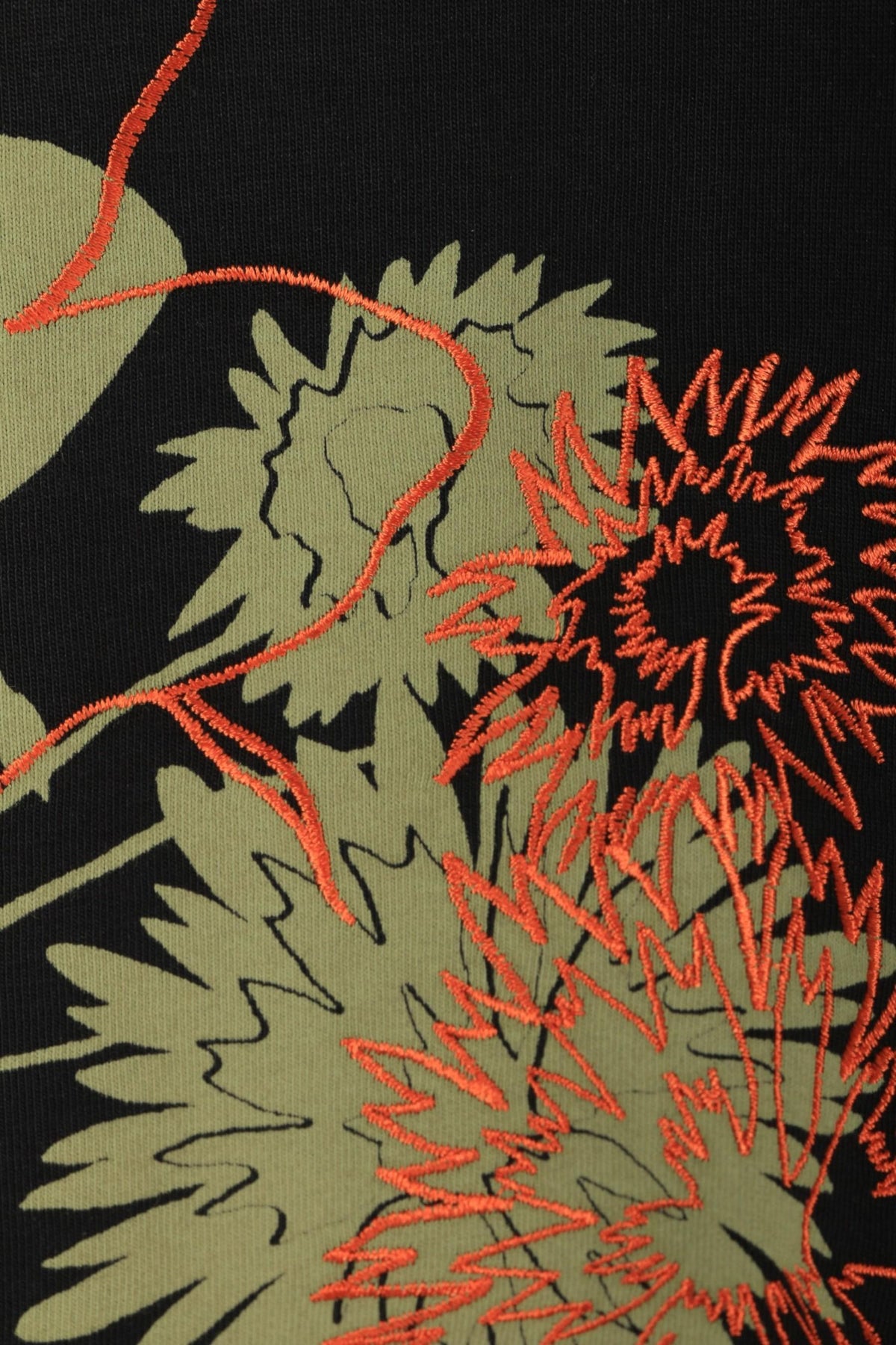 Dries Van Noten Black HEGRAD Embroidered Print Long Sleeve T-Shirt