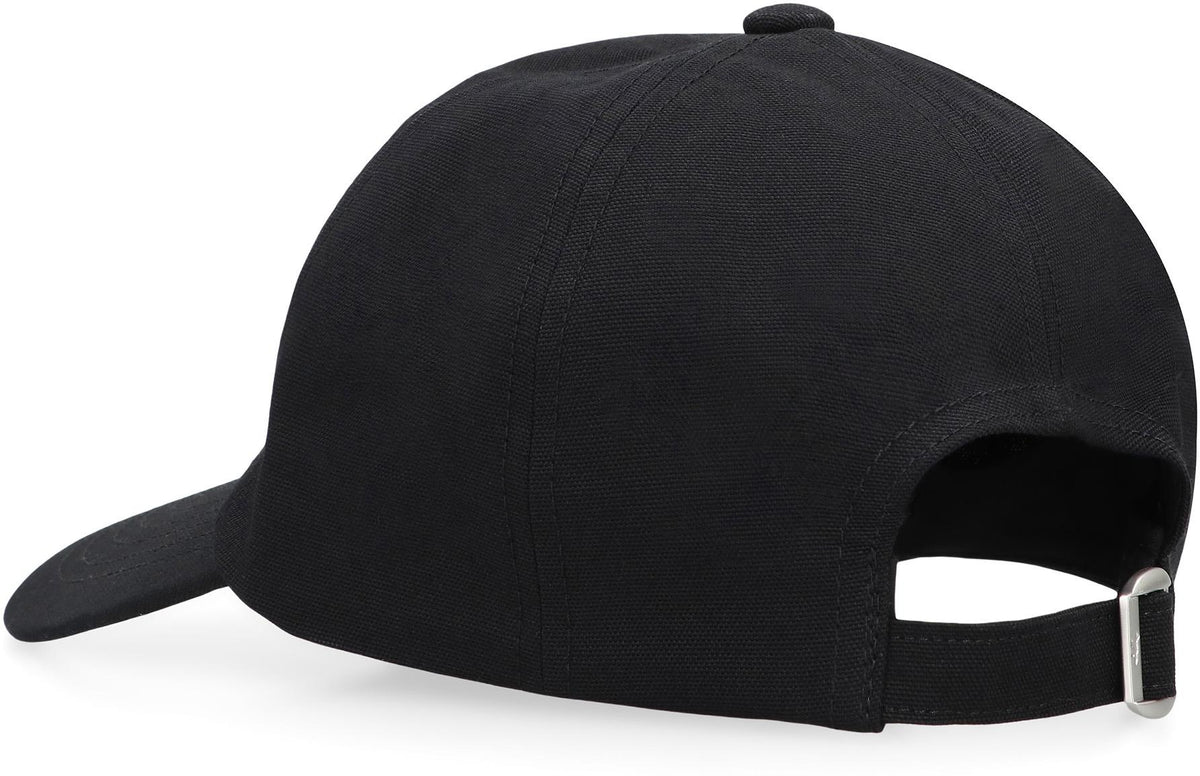 Maison Kitsune Cotton Baseball Cap Black Men’s Accessory