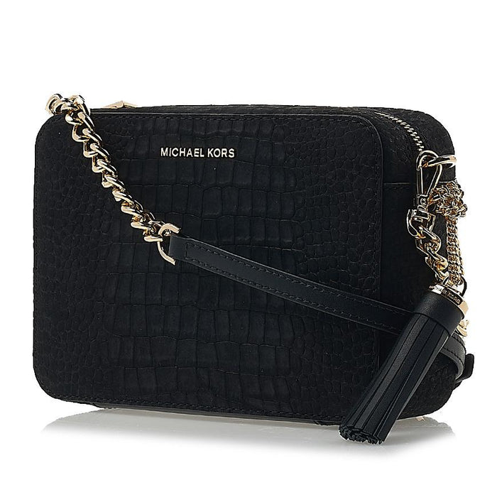 Michael Kors Jet Set Crossbody Bag Black Leather