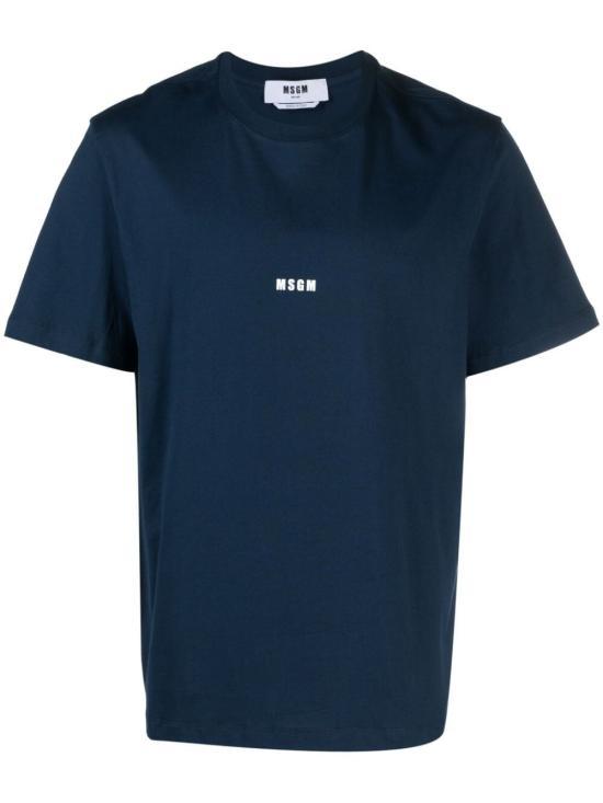 MSGM Navy Short Sleeve T-Shirt