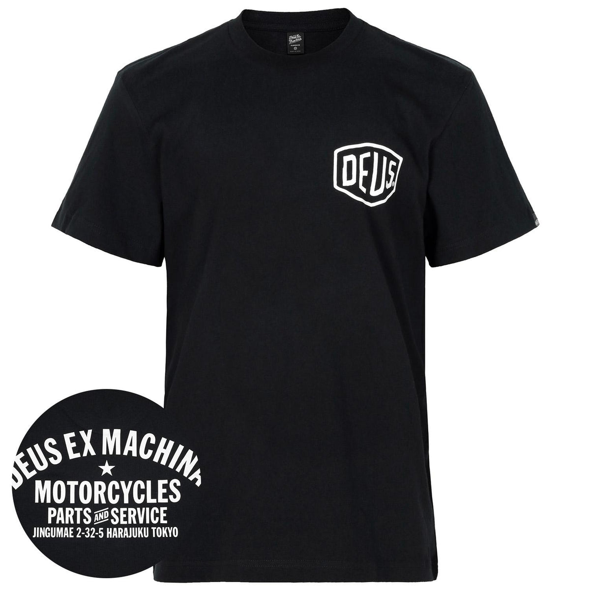 Deus Ex Machina Black Tokyo Harajuku Address T-Shirt Men’s D261 MTS126