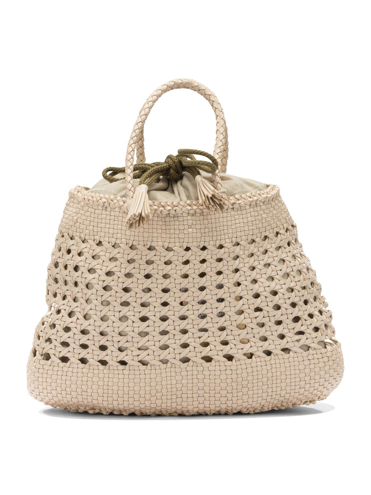 Dragon Diffusion Natural Woven Leather Shoulder Bag