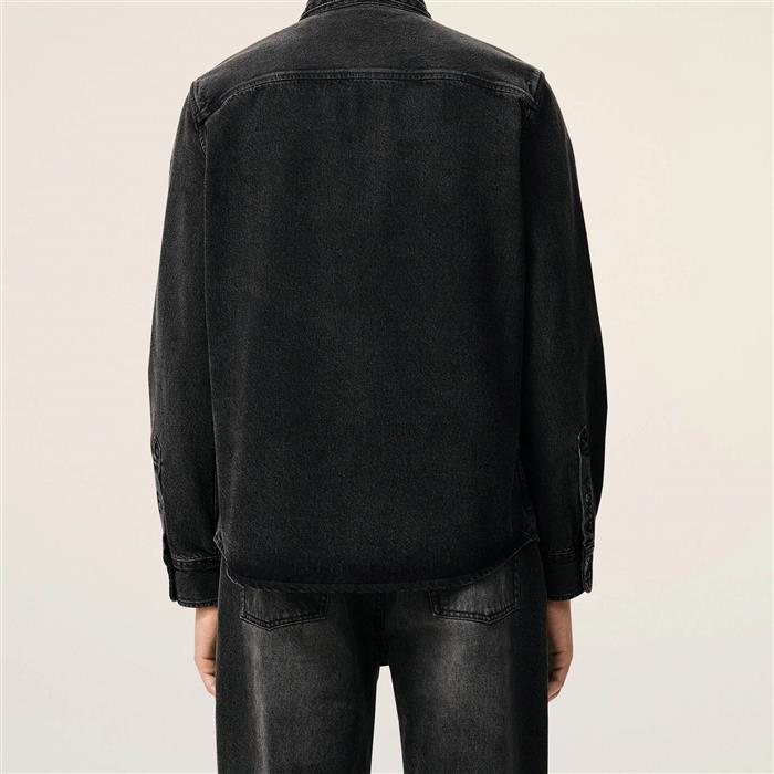 AMI Denim Cotton De Coeur Long-Sleeve Shirt