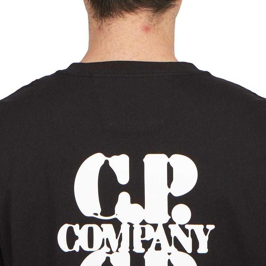 CP Company Men’s Short Sleeve T-Shirt Black Cotton