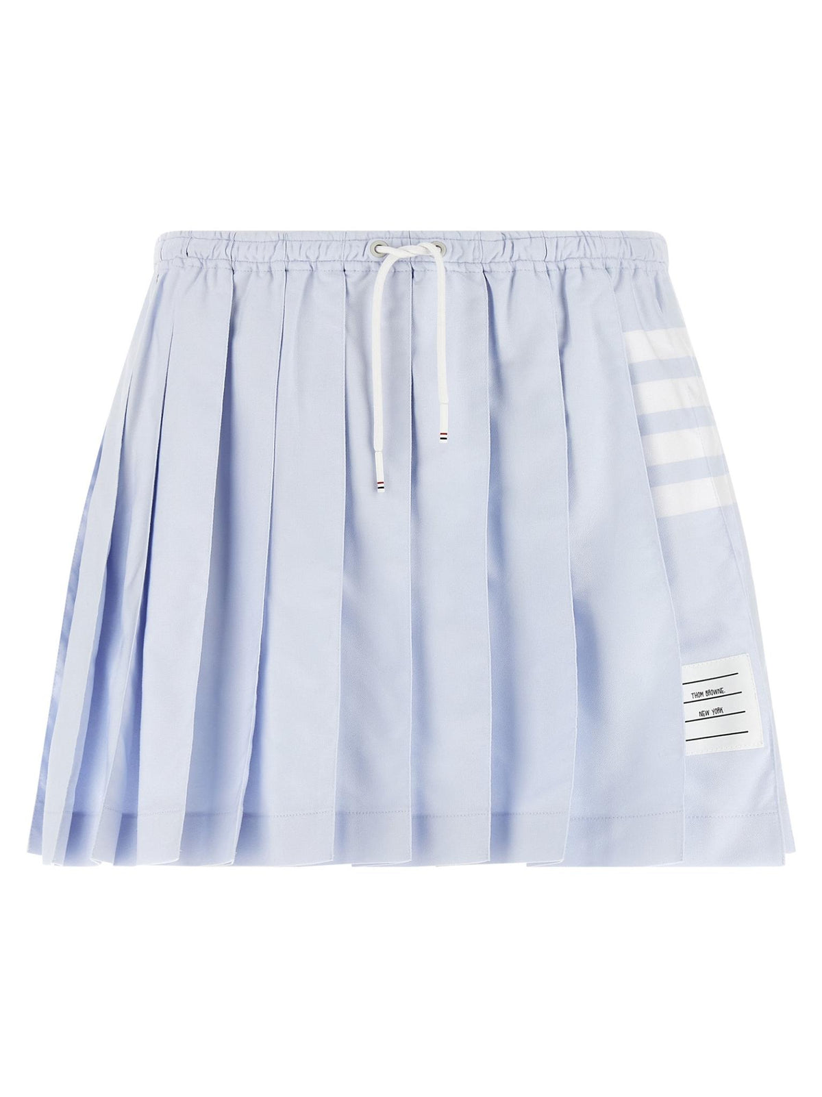 THOM BROWNE Navy Wool Mini Skirt
