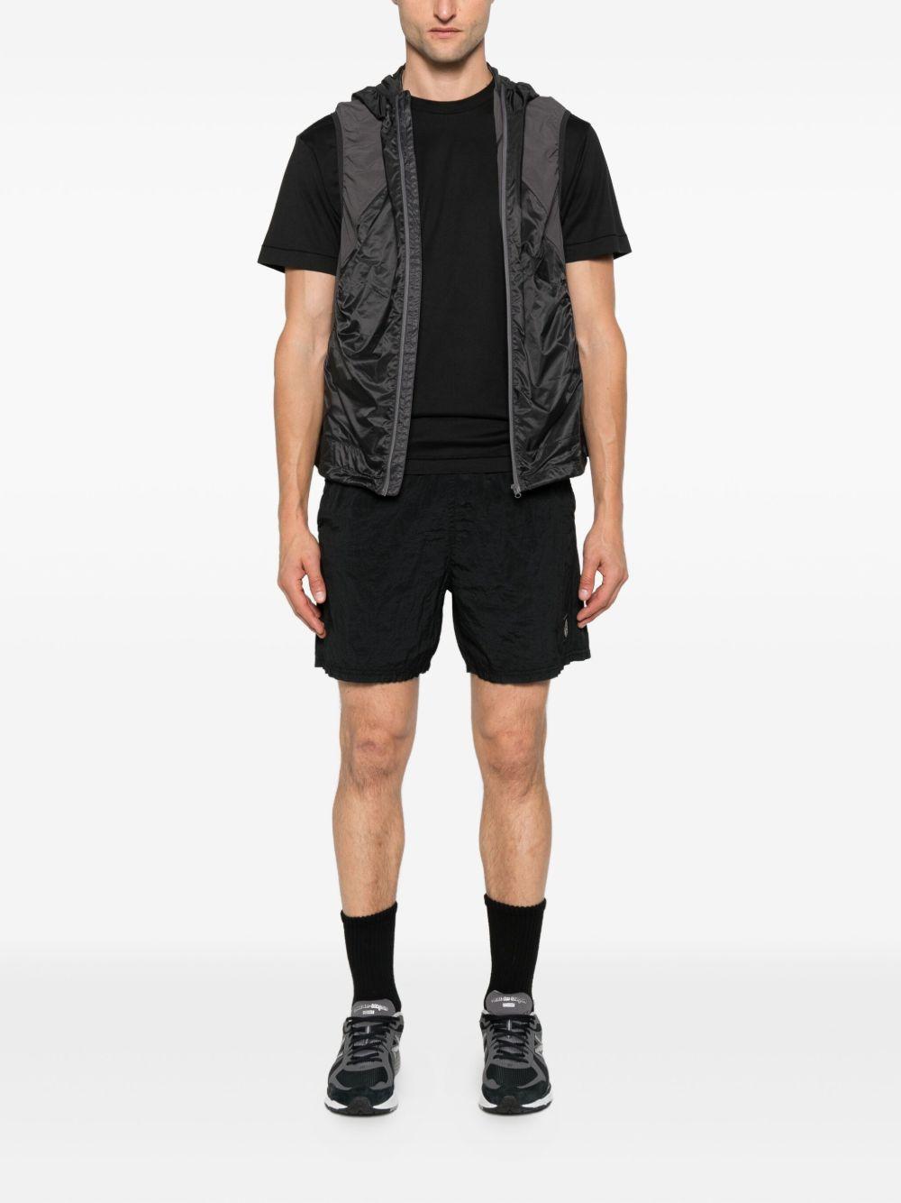 STONE ISLAND Black Cotton Short Sleeve T-Shirt