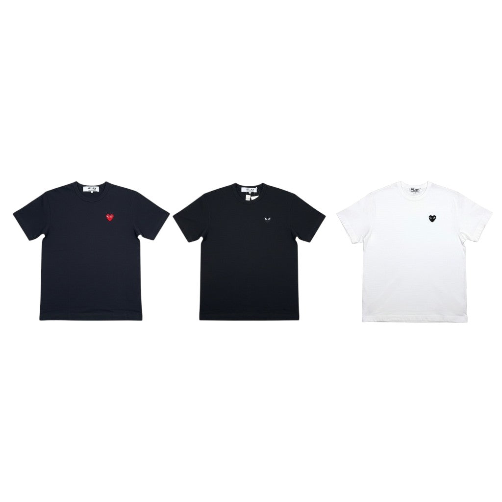 Comme des Garcons Red Heart Black Heart Black T-Shirt