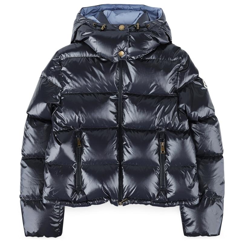 Moncler Women’s Nivèole Hooded Short Down Jacket Navy
