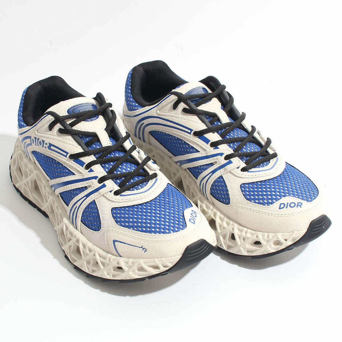 DIOR MEN White Blue B35 NXXT Low Top Sneakers