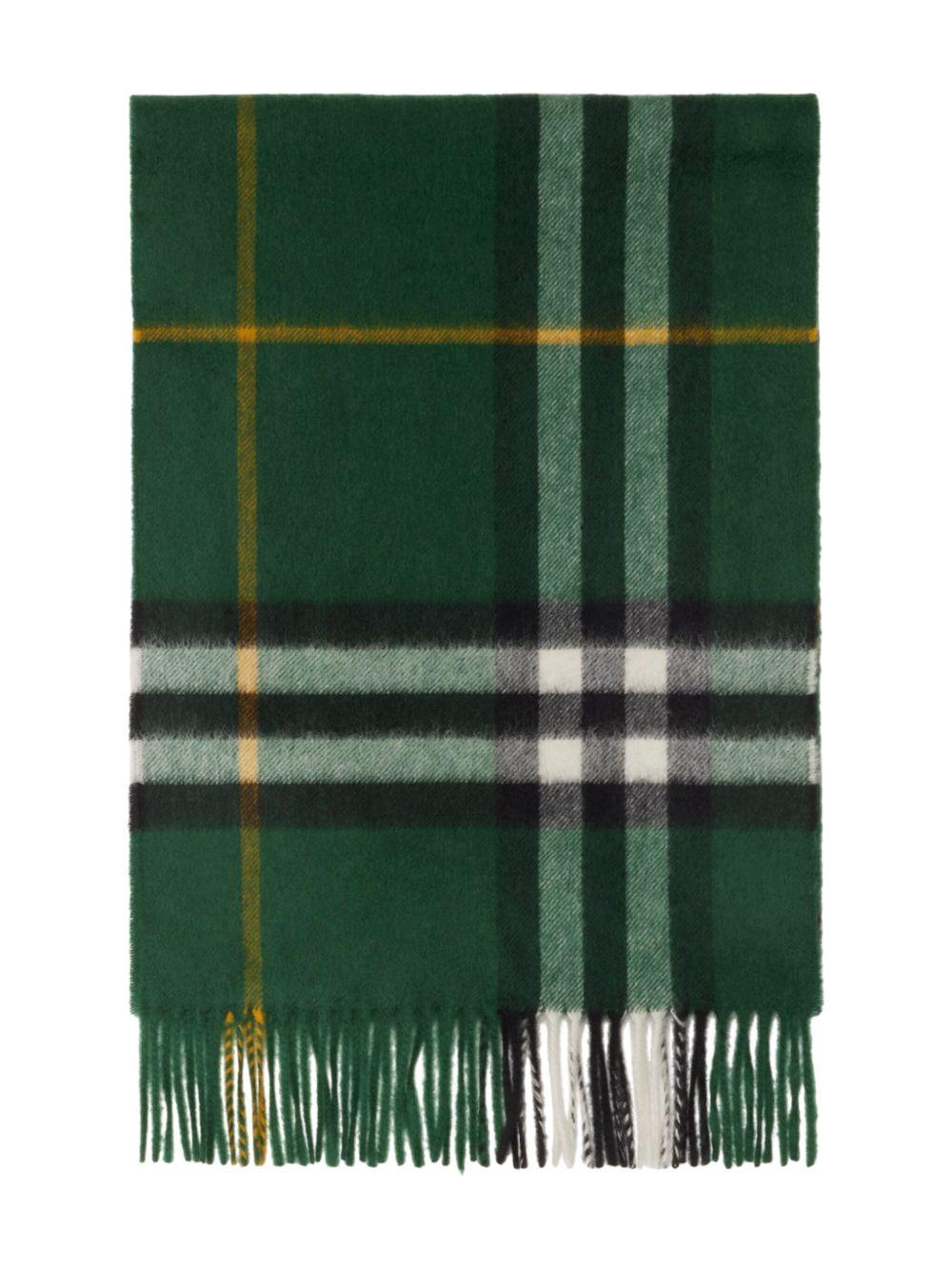 BURBERRY Wool Cashmere Check Scarf
