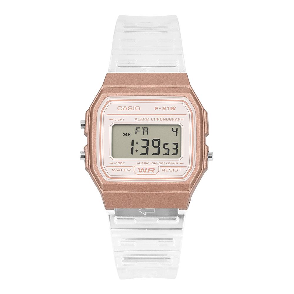 Casio Clear Resin Digital Watch Unisex F 91WS 7A3DF