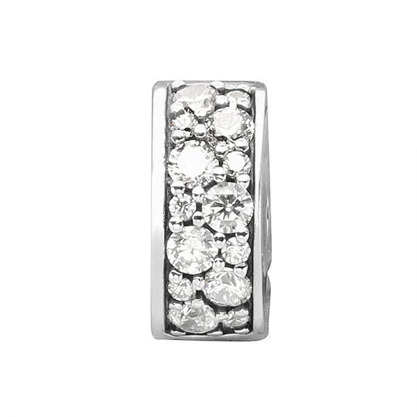 PANDORA Shining Elegance Spacer Clip Silver Charm 791817CZ