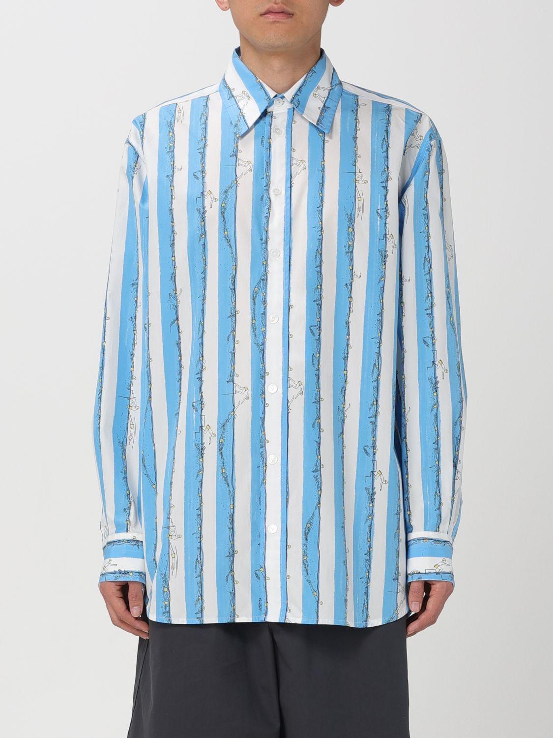 Bottega Veneta Blue Cotton Long Sleeve Shirt