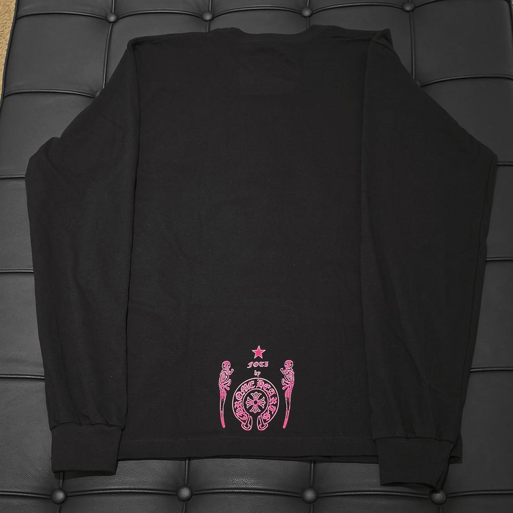 Chrome Hearts Forty Black Pink Long Sleeve T-Shirt