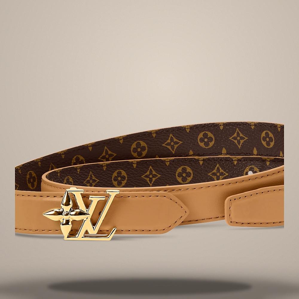 Louis Vuitton Arizona Brown Monogram LV Bloom 20mm Reversible Belt M4868