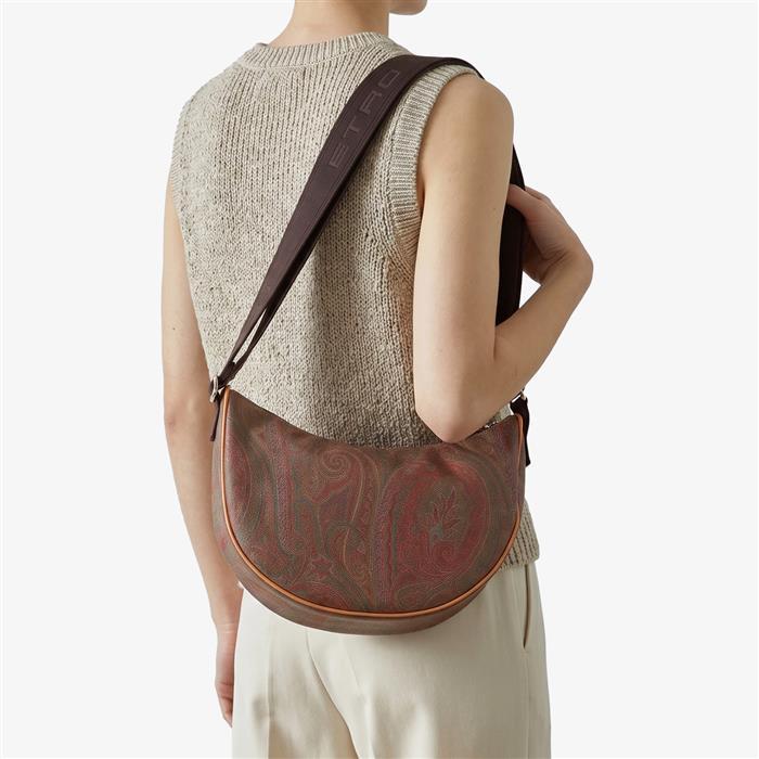 Etro Paisley Half Moon Hobo Crossbody Bag WP1B0014 AA054 R0369