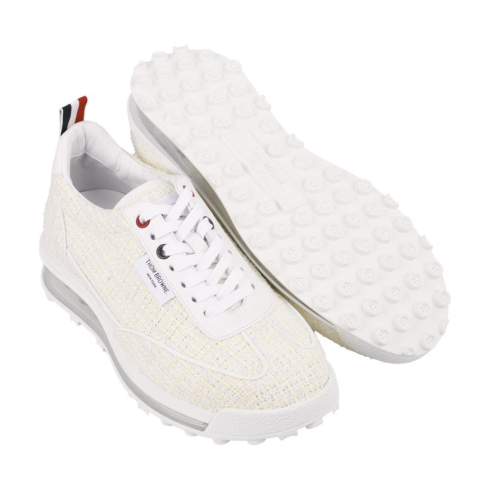THOM BROWNE Tweed Clear Sole Low-Top Sneakers