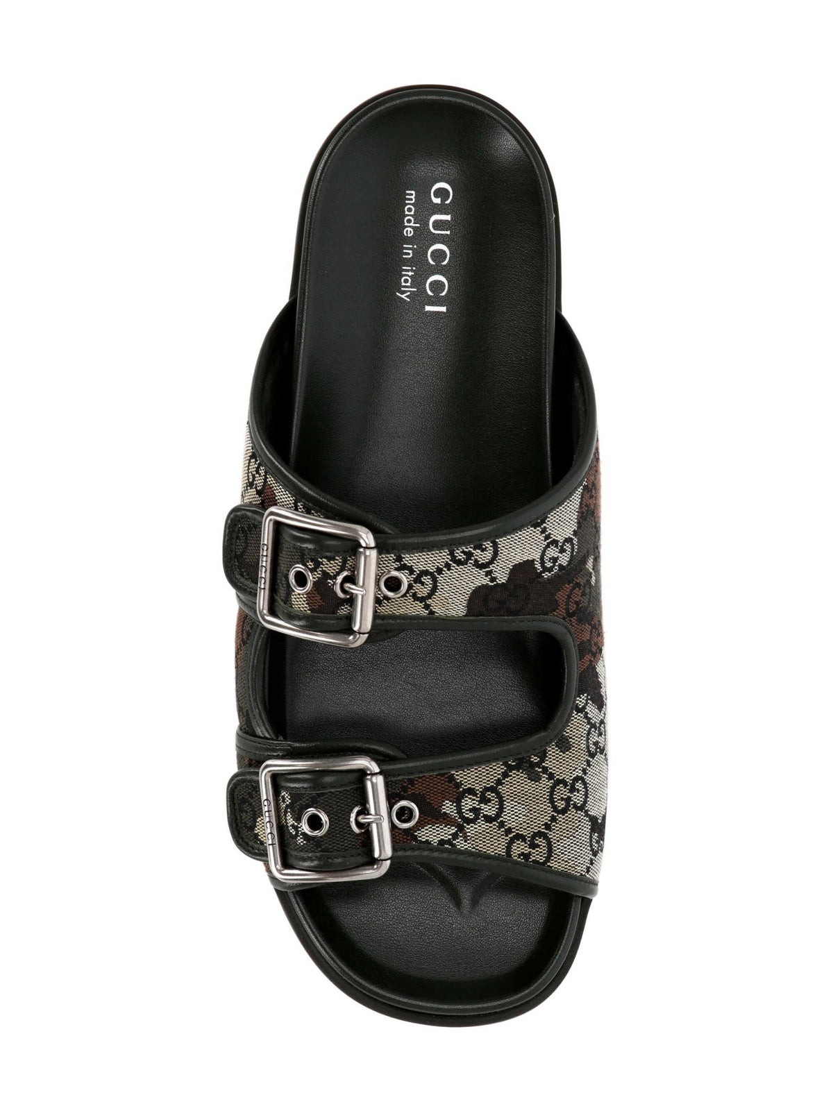 GUCCI Leather Sandals Men’s Black Slides