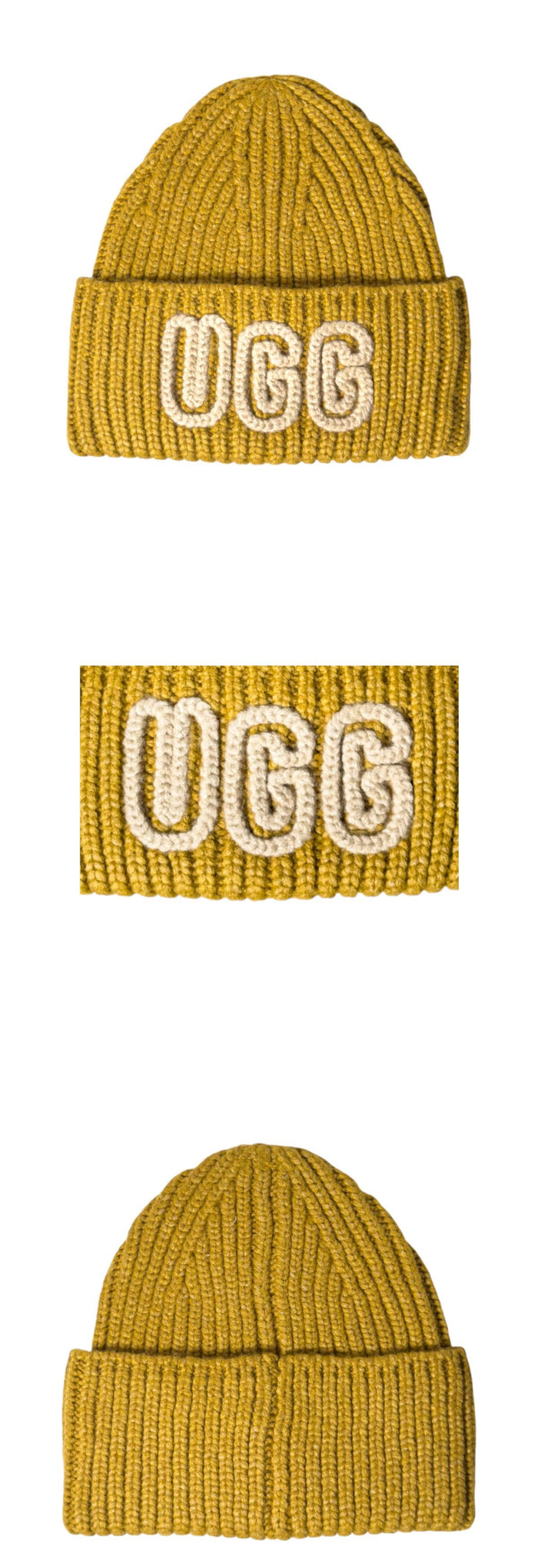 Ugg Chunky Crafted Beanie Ochre Green Unisex Knit Hat