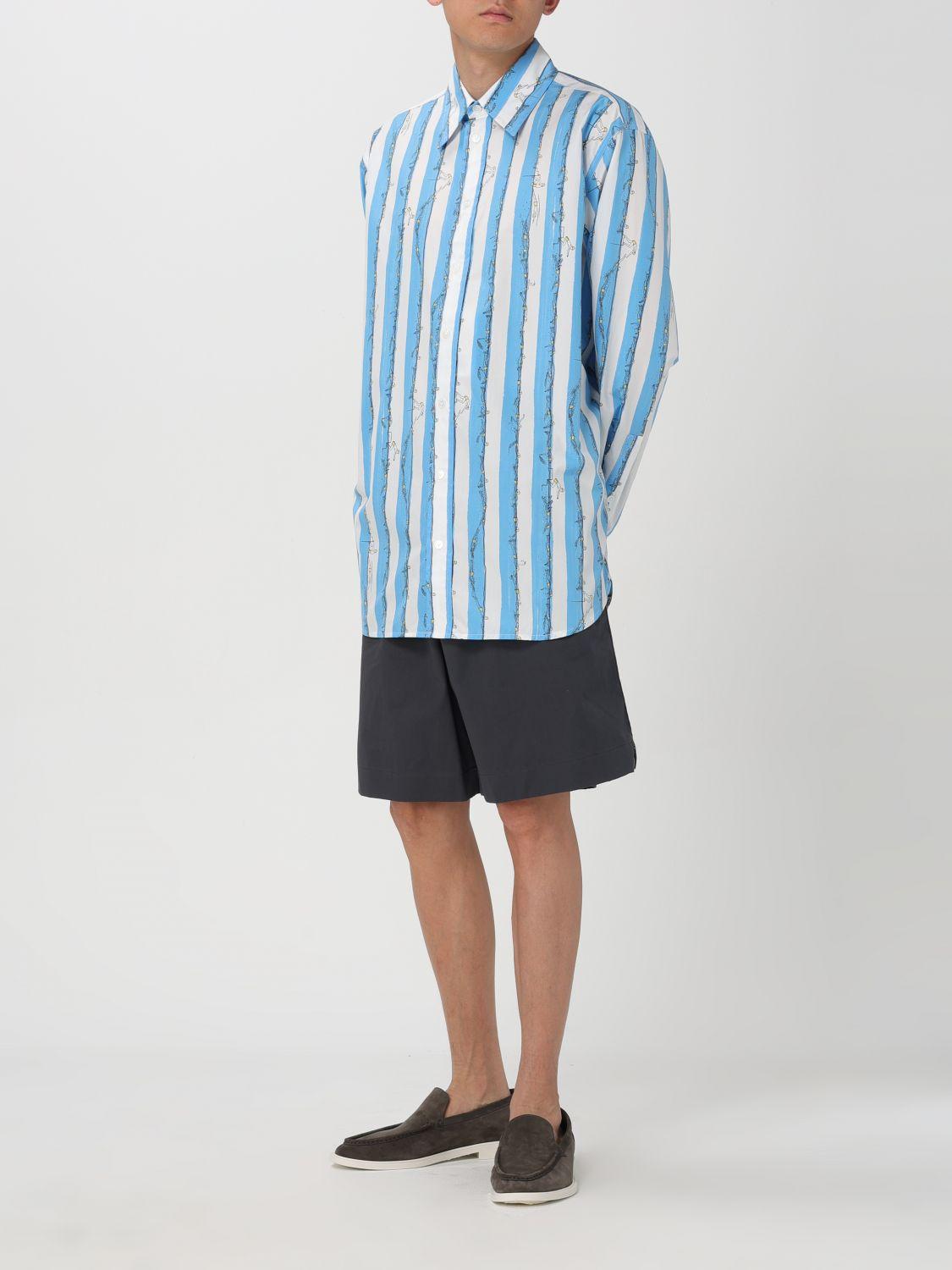 Bottega Veneta Blue Cotton Long Sleeve Shirt