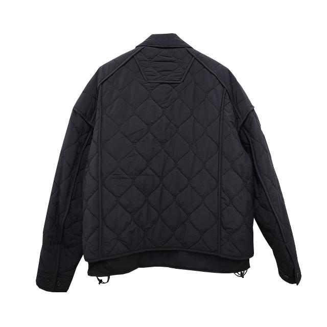 Juun.J Nylon Quilted Padded Shirt Jacket Unisex Black
