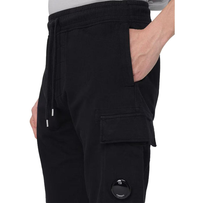 CP Company Lens Badge Cotton Shorts Black
