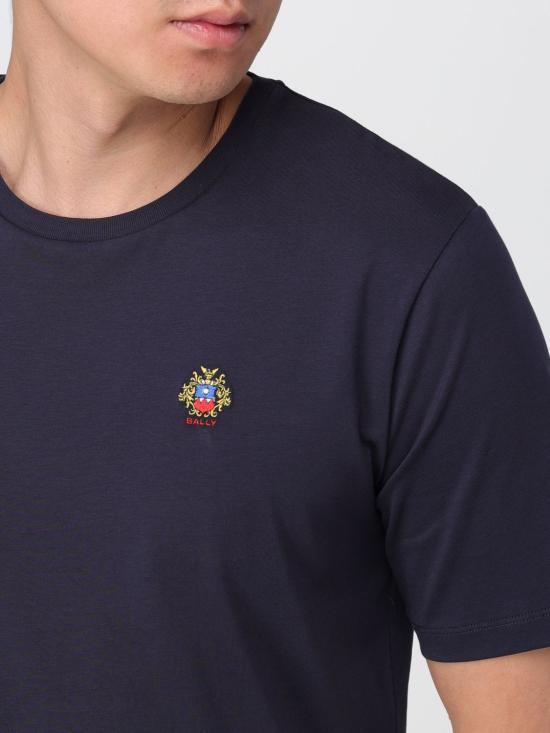 BALLY Short Sleeve T-Shirt for Men MJE0AYCO318U546 NAVY DOM