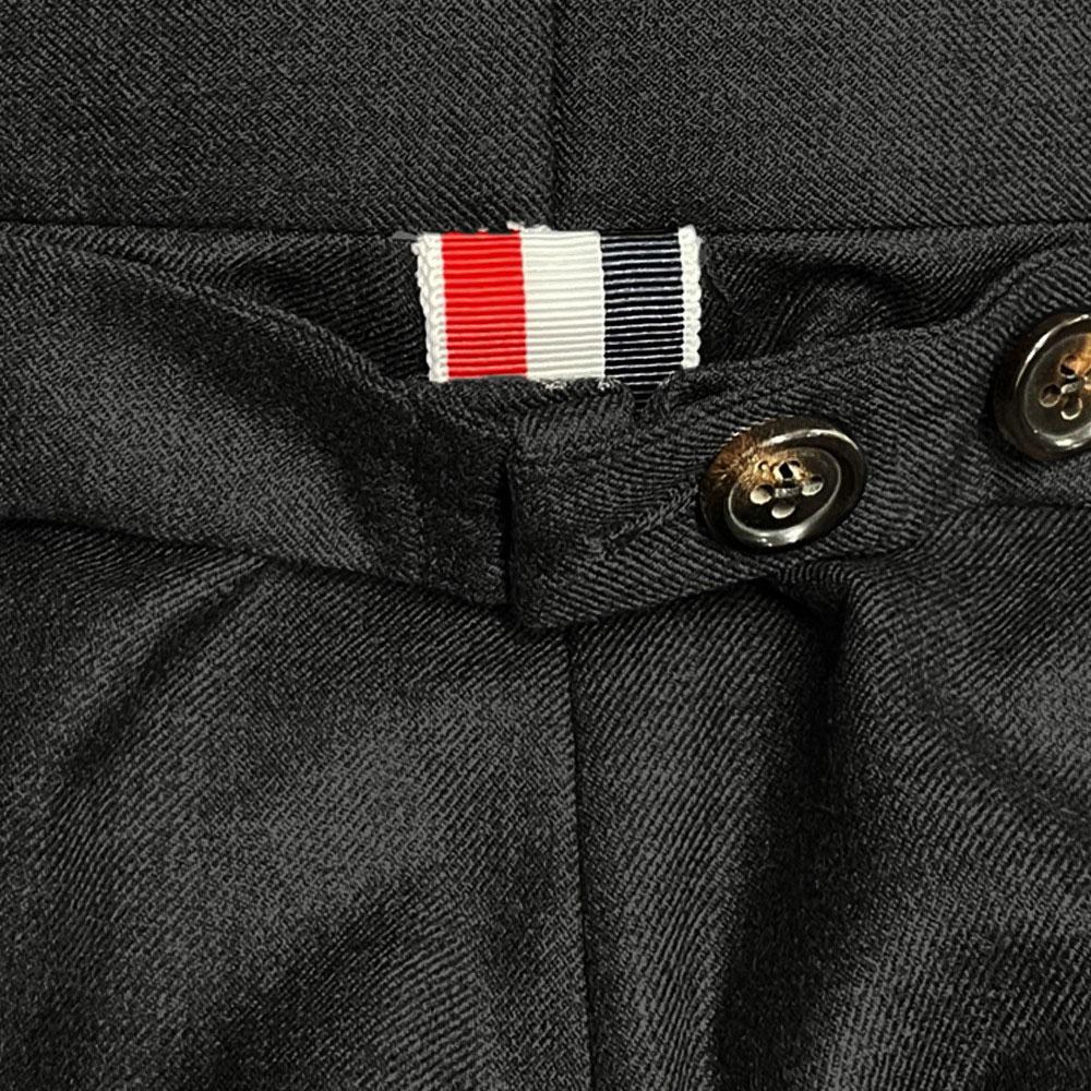 THOM BROWNE Super Twill Wool Classic Fit Pants Gray