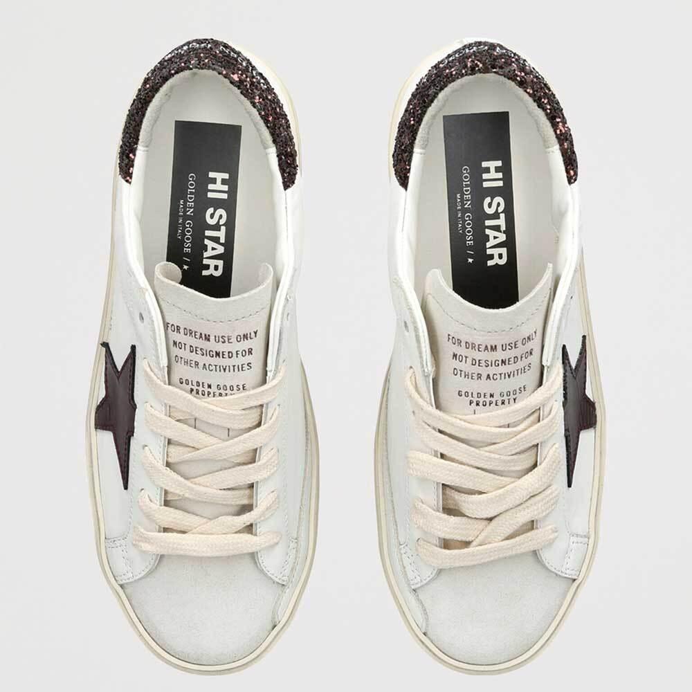 GOLDEN GOOSE Glitter Heel Tab High Star Low-Top Sneakers GWF00118 F007526 12278