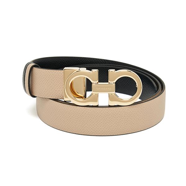 Ferragamo Reversible Gancini Belt Macadamia Women’s Belt A565 0674559