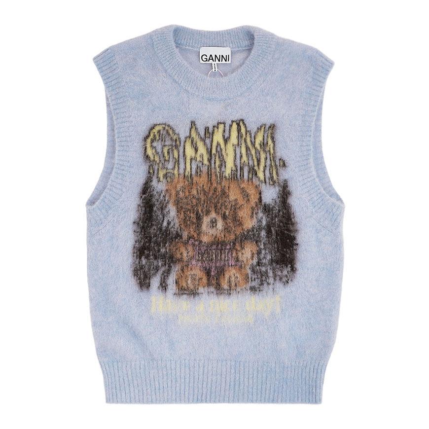 GANNI Women Teddy Brushed Vest