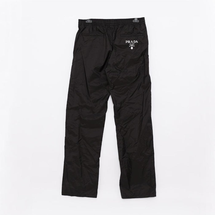 PRADA Re-Nylon Elastic Waist Men’s Pants Black Classic Trousers