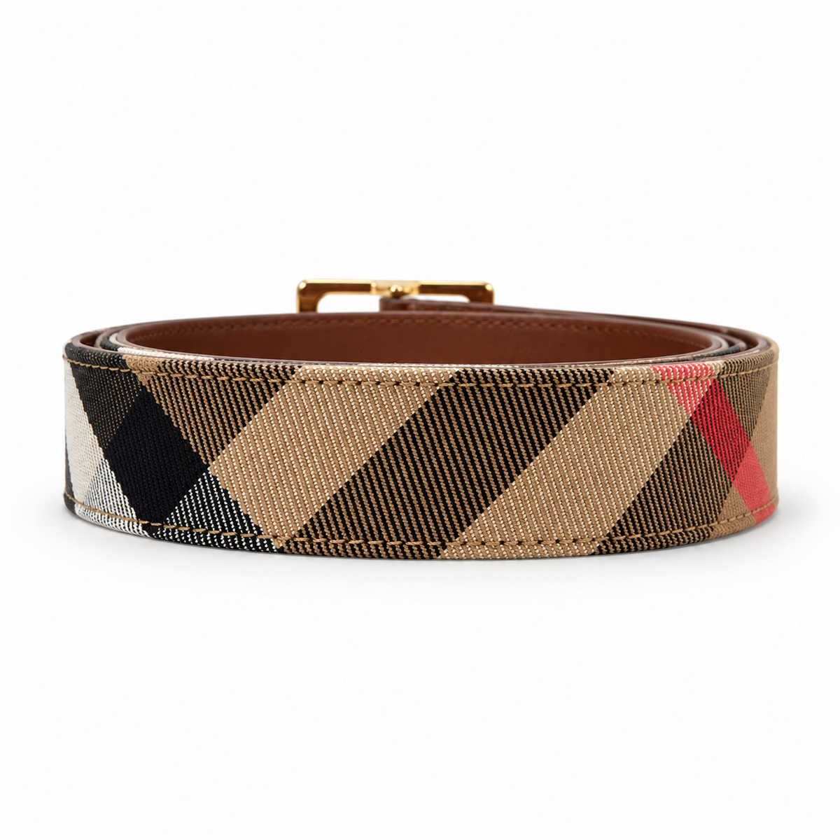BURBERRY Reversible Brown Leather Women’s Belt 81149751
