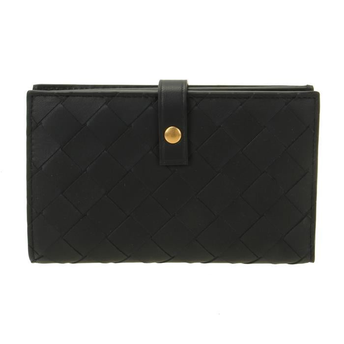 Bottega Veneta Intrecciato Fringe Leather Compact Wallet