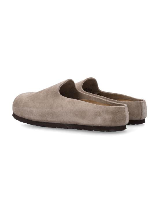 Birkenstock Taupe Suede Mule Slippers