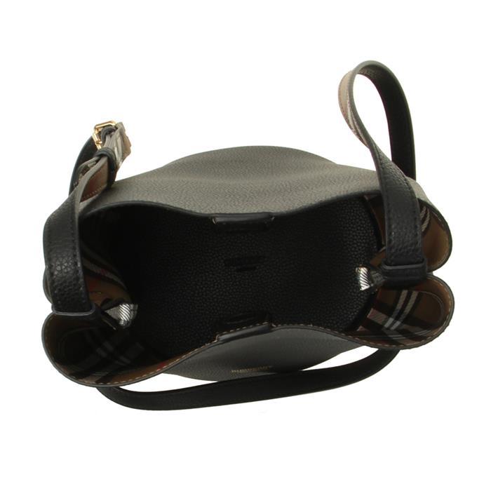 BURBERRY Double-Face Inner Check Bucket Shoulder Bag