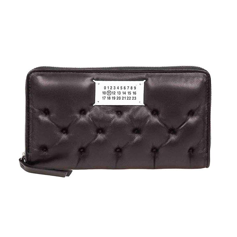 Maison Margiela Glam Slam Zip Long Wallet Black Leather
