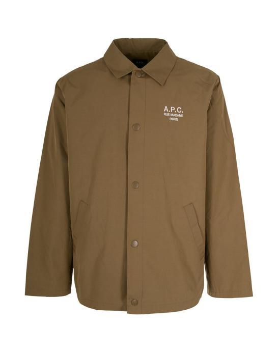 A.P.C. Marrone Leather Jacket for Men PSALQH 02960