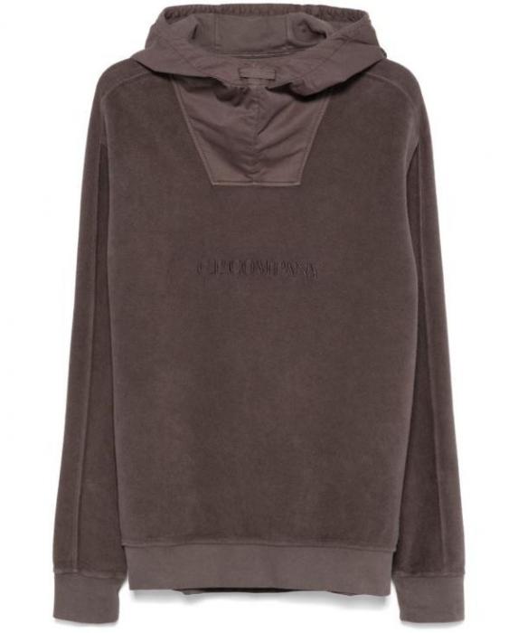 CP Company Emerized Diagonal Fleece Reverse Brushed Hoodie Men’s