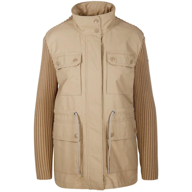 Moncler Logo Patch Mixed Knit Jacket