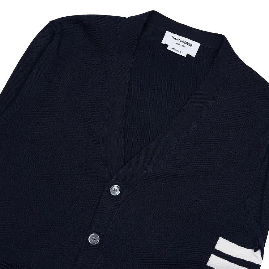 THOM BROWNE Men’s 4-Bar V-Neck Cardigan MKC581A Y3043 415