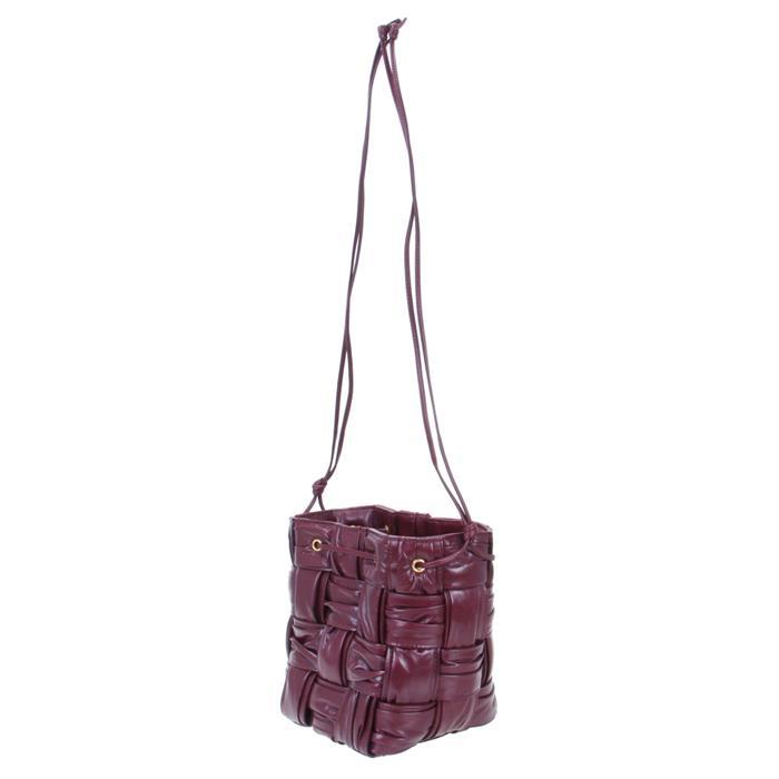Bottega Veneta Small Cassette Bucket Shoulder Bag Brown Leather