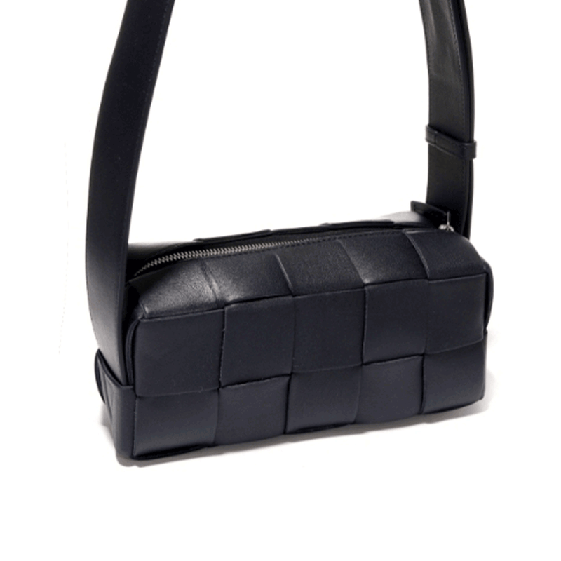 Bottega Veneta Small Brick Cassette Crossbody Bag Brown Leather