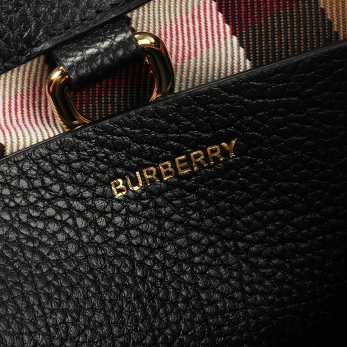 BURBERRY Vintage Check Leather Mini Tote Bag