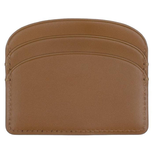 A.P.C. Demi-Lune Brown Leather Card Holder