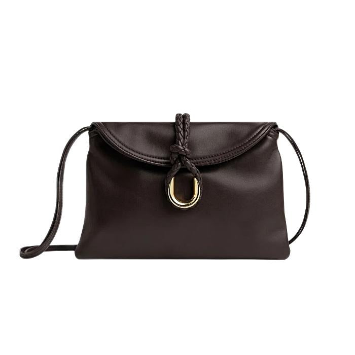 Bottega Veneta Small Liberta Shoulder Bag Brown Leather